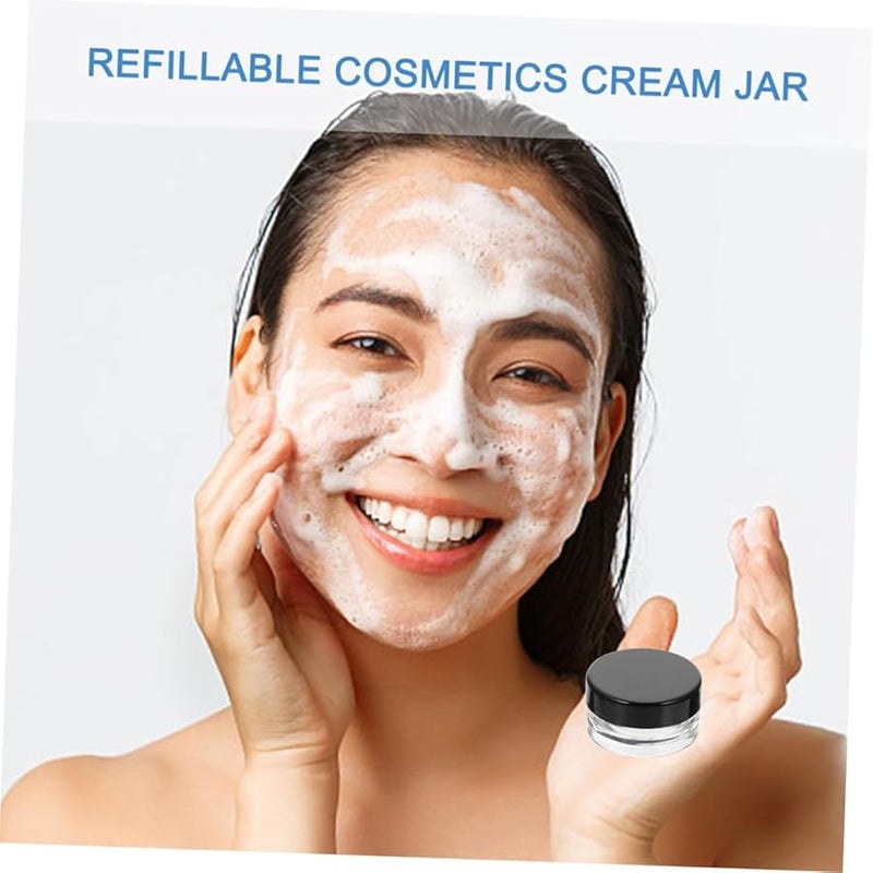 Mobestech 20 Pcs Plastic Cream Jars Cosmetic Sample Containers With Lids Travel Size - Image 2